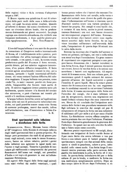 Supplemento al policlinico periodico di medicina, chirurgia ed igiene