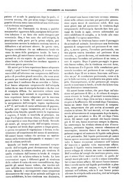 Supplemento al policlinico periodico di medicina, chirurgia ed igiene