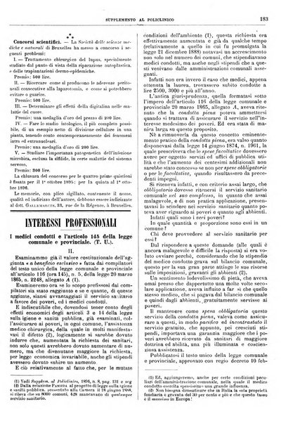 Supplemento al policlinico periodico di medicina, chirurgia ed igiene