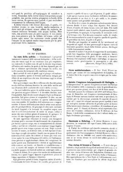 Supplemento al policlinico periodico di medicina, chirurgia ed igiene