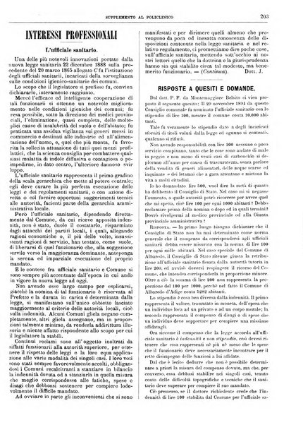 Supplemento al policlinico periodico di medicina, chirurgia ed igiene