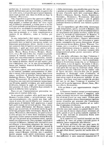 Supplemento al policlinico periodico di medicina, chirurgia ed igiene