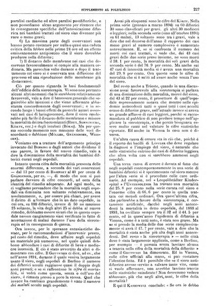 Supplemento al policlinico periodico di medicina, chirurgia ed igiene