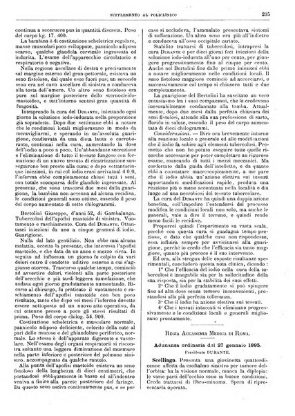 Supplemento al policlinico periodico di medicina, chirurgia ed igiene