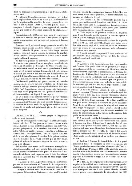 Supplemento al policlinico periodico di medicina, chirurgia ed igiene