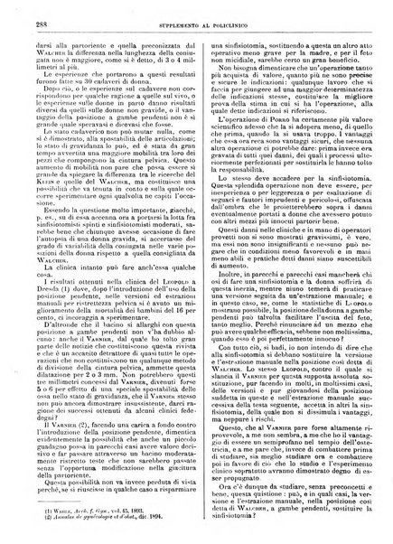 Supplemento al policlinico periodico di medicina, chirurgia ed igiene