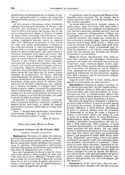 Supplemento al policlinico periodico di medicina, chirurgia ed igiene