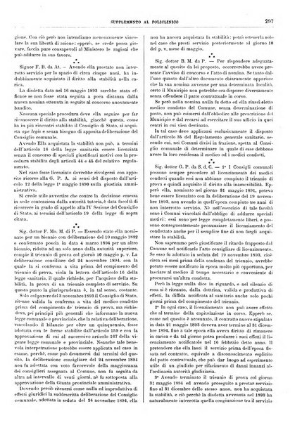 Supplemento al policlinico periodico di medicina, chirurgia ed igiene