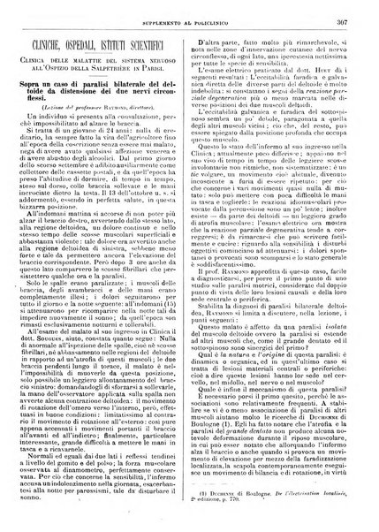 Supplemento al policlinico periodico di medicina, chirurgia ed igiene