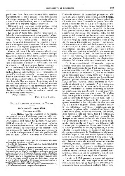 Supplemento al policlinico periodico di medicina, chirurgia ed igiene