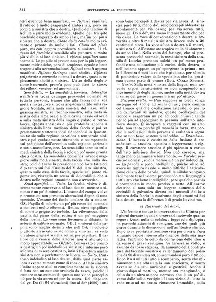 Supplemento al policlinico periodico di medicina, chirurgia ed igiene