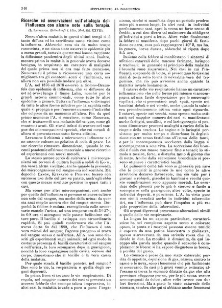 Supplemento al policlinico periodico di medicina, chirurgia ed igiene