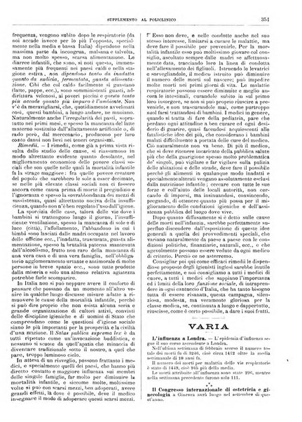 Supplemento al policlinico periodico di medicina, chirurgia ed igiene