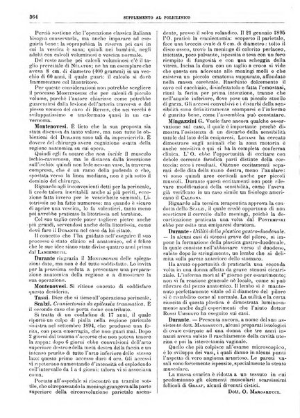 Supplemento al policlinico periodico di medicina, chirurgia ed igiene