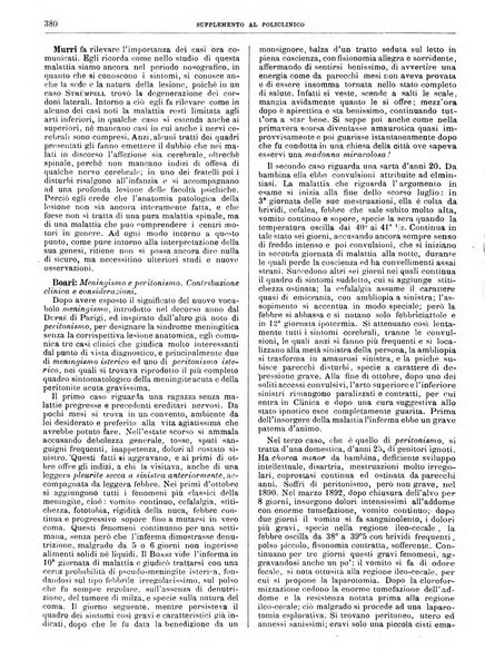 Supplemento al policlinico periodico di medicina, chirurgia ed igiene