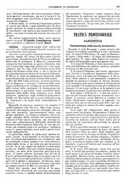 Supplemento al policlinico periodico di medicina, chirurgia ed igiene