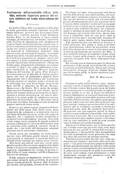 Supplemento al policlinico periodico di medicina, chirurgia ed igiene