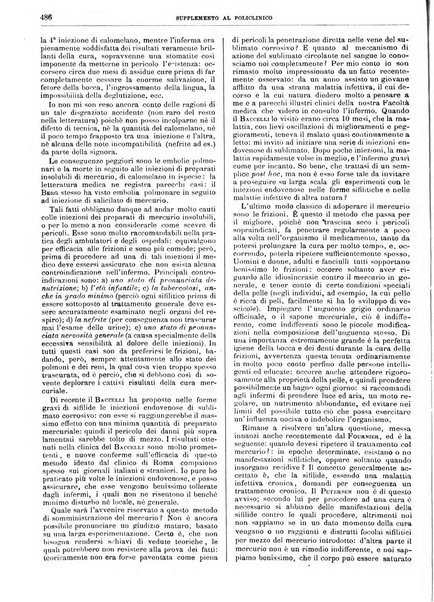 Supplemento al policlinico periodico di medicina, chirurgia ed igiene