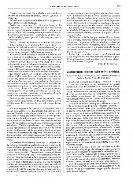 Supplemento al policlinico periodico di medicina, chirurgia ed igiene