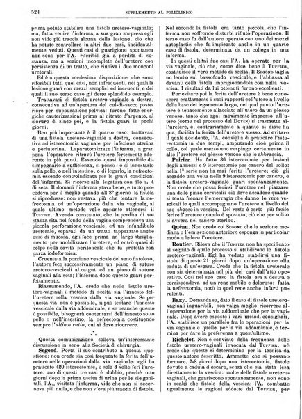 Supplemento al policlinico periodico di medicina, chirurgia ed igiene