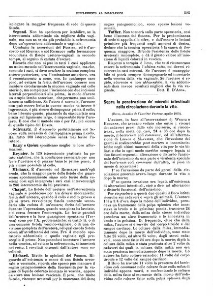 Supplemento al policlinico periodico di medicina, chirurgia ed igiene