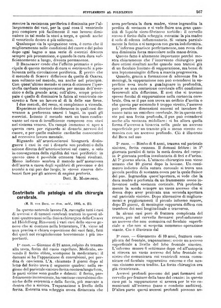 Supplemento al policlinico periodico di medicina, chirurgia ed igiene