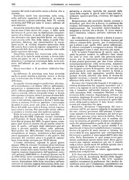 Supplemento al policlinico periodico di medicina, chirurgia ed igiene