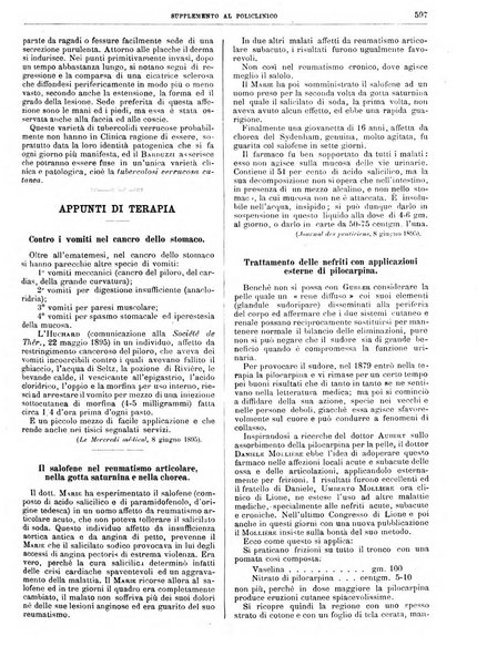 Supplemento al policlinico periodico di medicina, chirurgia ed igiene