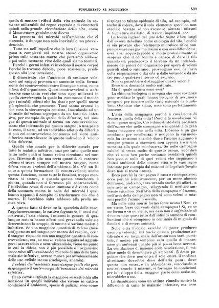 Supplemento al policlinico periodico di medicina, chirurgia ed igiene