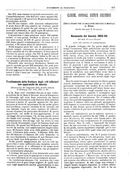 Supplemento al policlinico periodico di medicina, chirurgia ed igiene