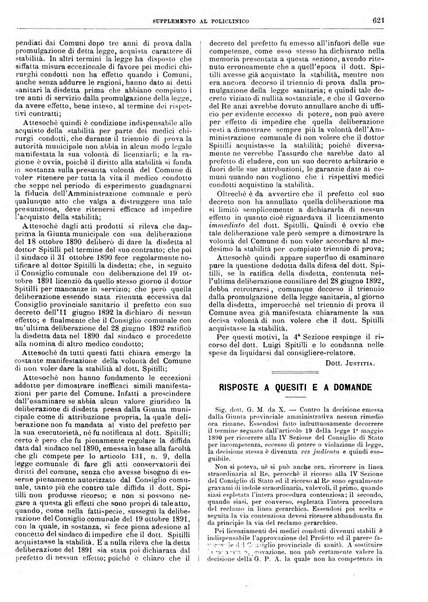 Supplemento al policlinico periodico di medicina, chirurgia ed igiene