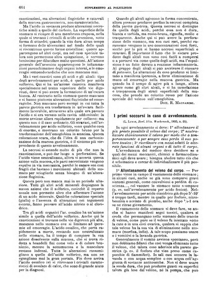 Supplemento al policlinico periodico di medicina, chirurgia ed igiene