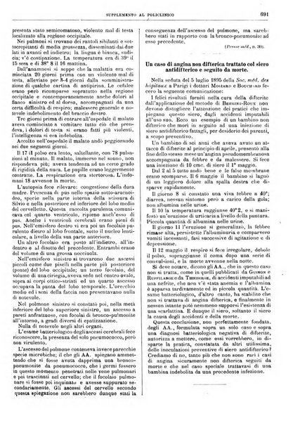 Supplemento al policlinico periodico di medicina, chirurgia ed igiene