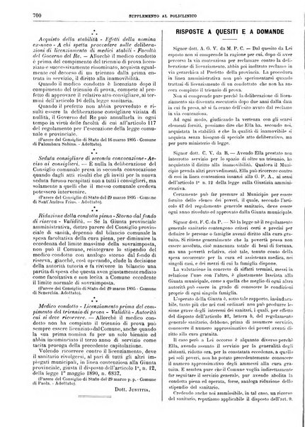 Supplemento al policlinico periodico di medicina, chirurgia ed igiene