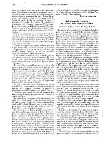 Supplemento al policlinico periodico di medicina, chirurgia ed igiene