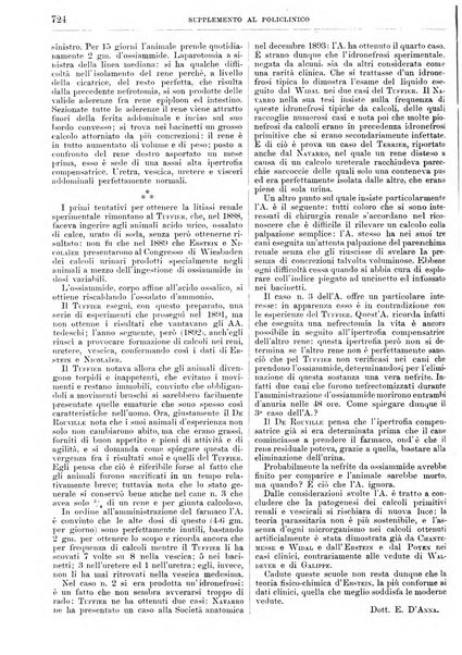 Supplemento al policlinico periodico di medicina, chirurgia ed igiene