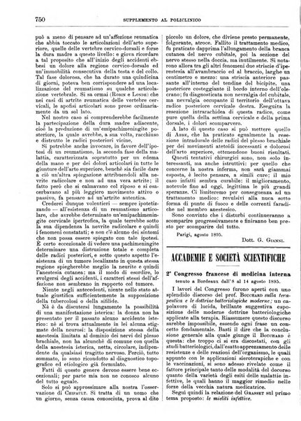 Supplemento al policlinico periodico di medicina, chirurgia ed igiene