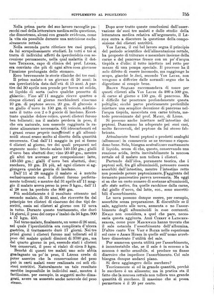 Supplemento al policlinico periodico di medicina, chirurgia ed igiene