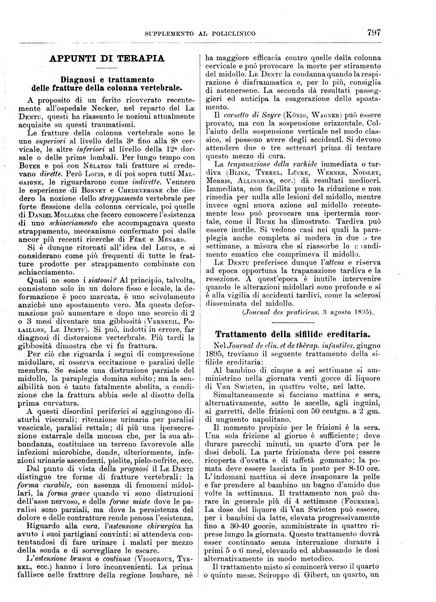 Supplemento al policlinico periodico di medicina, chirurgia ed igiene