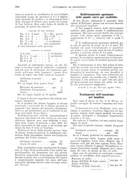 Supplemento al policlinico periodico di medicina, chirurgia ed igiene