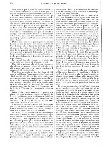 Supplemento al policlinico periodico di medicina, chirurgia ed igiene