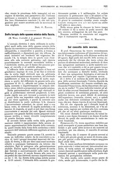 Supplemento al policlinico periodico di medicina, chirurgia ed igiene