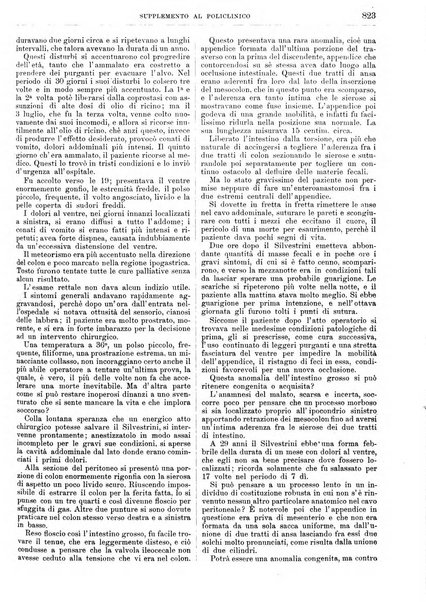 Supplemento al policlinico periodico di medicina, chirurgia ed igiene