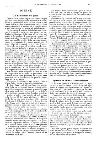 Supplemento al policlinico periodico di medicina, chirurgia ed igiene