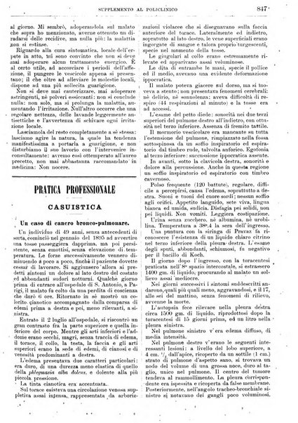 Supplemento al policlinico periodico di medicina, chirurgia ed igiene