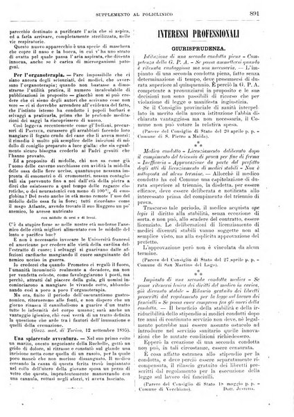 Supplemento al policlinico periodico di medicina, chirurgia ed igiene