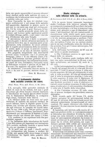 Supplemento al policlinico periodico di medicina, chirurgia ed igiene