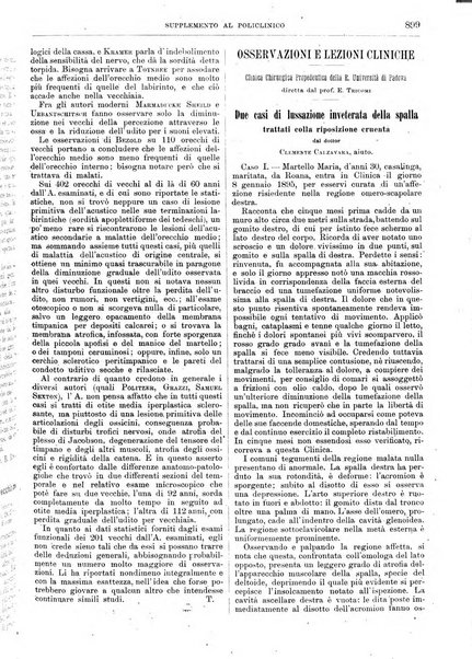 Supplemento al policlinico periodico di medicina, chirurgia ed igiene