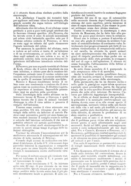 Supplemento al policlinico periodico di medicina, chirurgia ed igiene