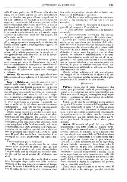 Supplemento al policlinico periodico di medicina, chirurgia ed igiene